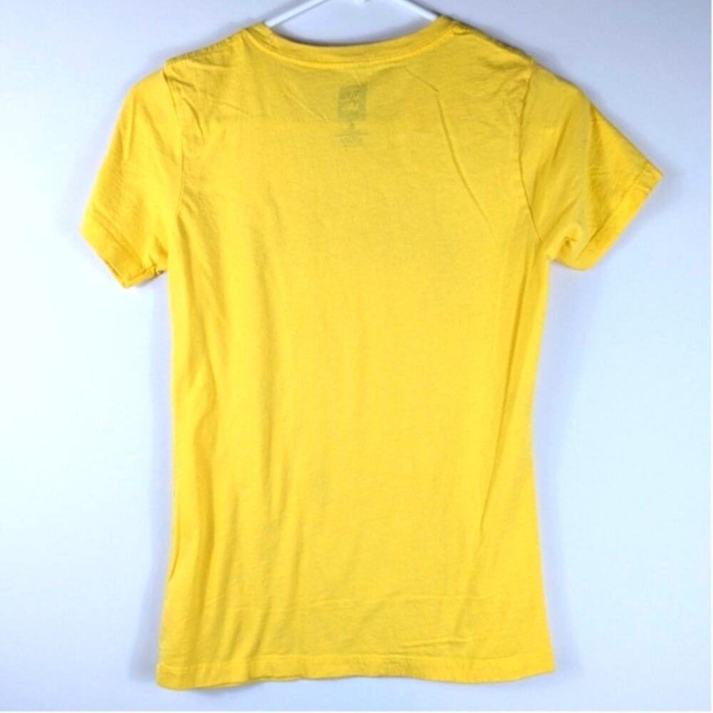WWE Hulkamania T Shirt Womens Small Yellow Hulk Hogan Graphic Tee Wrestling - Picture 3 of 3